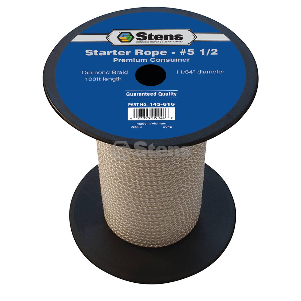 145-616 100' Diamond Braid Starter Rope #5 1/2