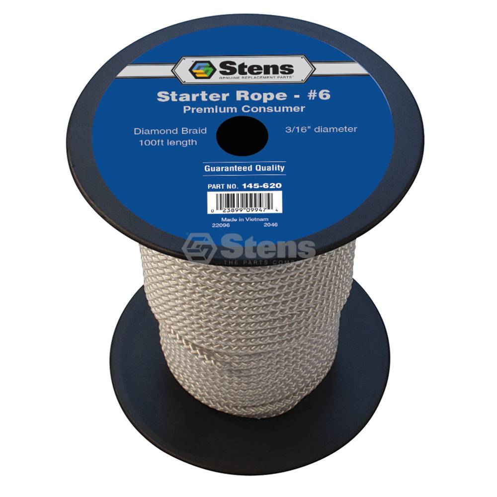 145-620 100' Diamond Braid Starter Rope #6