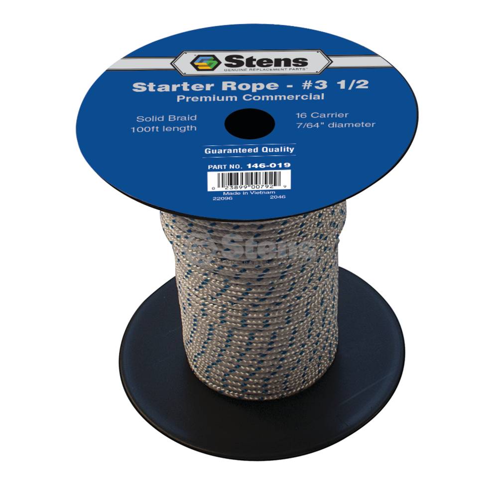 146-019 100' Solid Braid Starter Rope #3 1/2