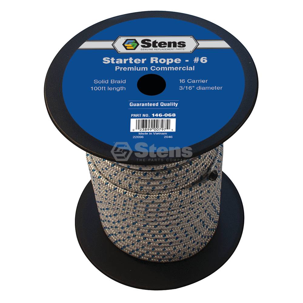 146-068 100' Solid Braid Starter Rope #6