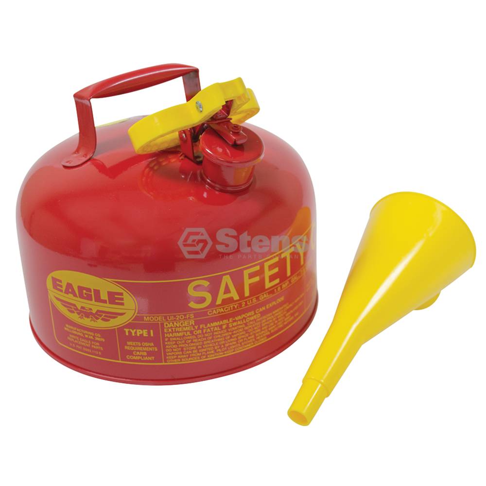 765-184 Eagle Metal Safety Fuel Can With Funnel